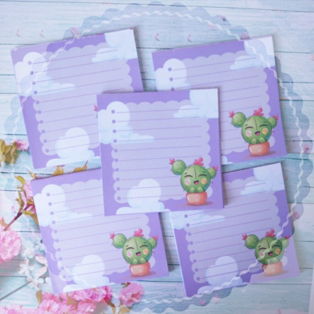 Sevimli Kaktüs Memopad 