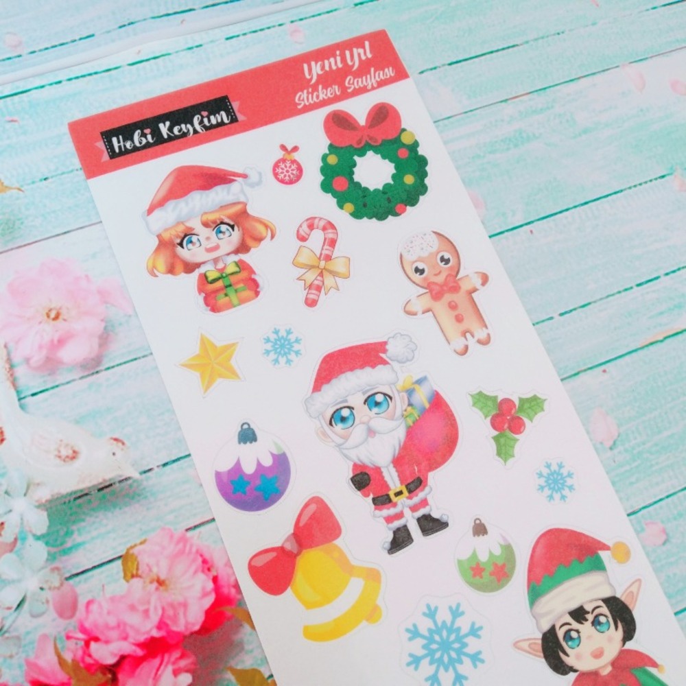 Yeni Yıl-Noel -Yılbaşı Sticker Sheet 2
