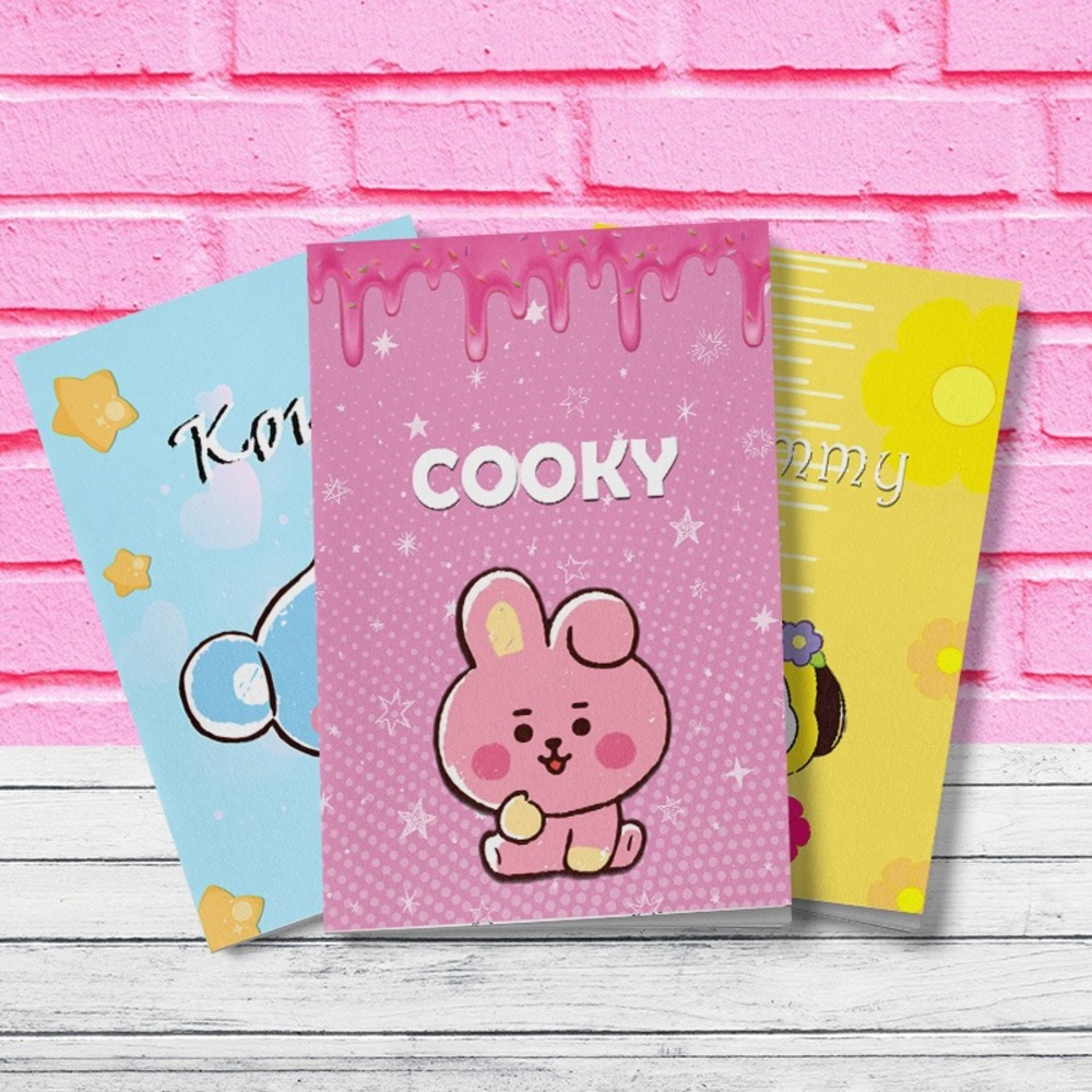 BT21 3lü  A6 Defter (chimmy,cooky,koya)