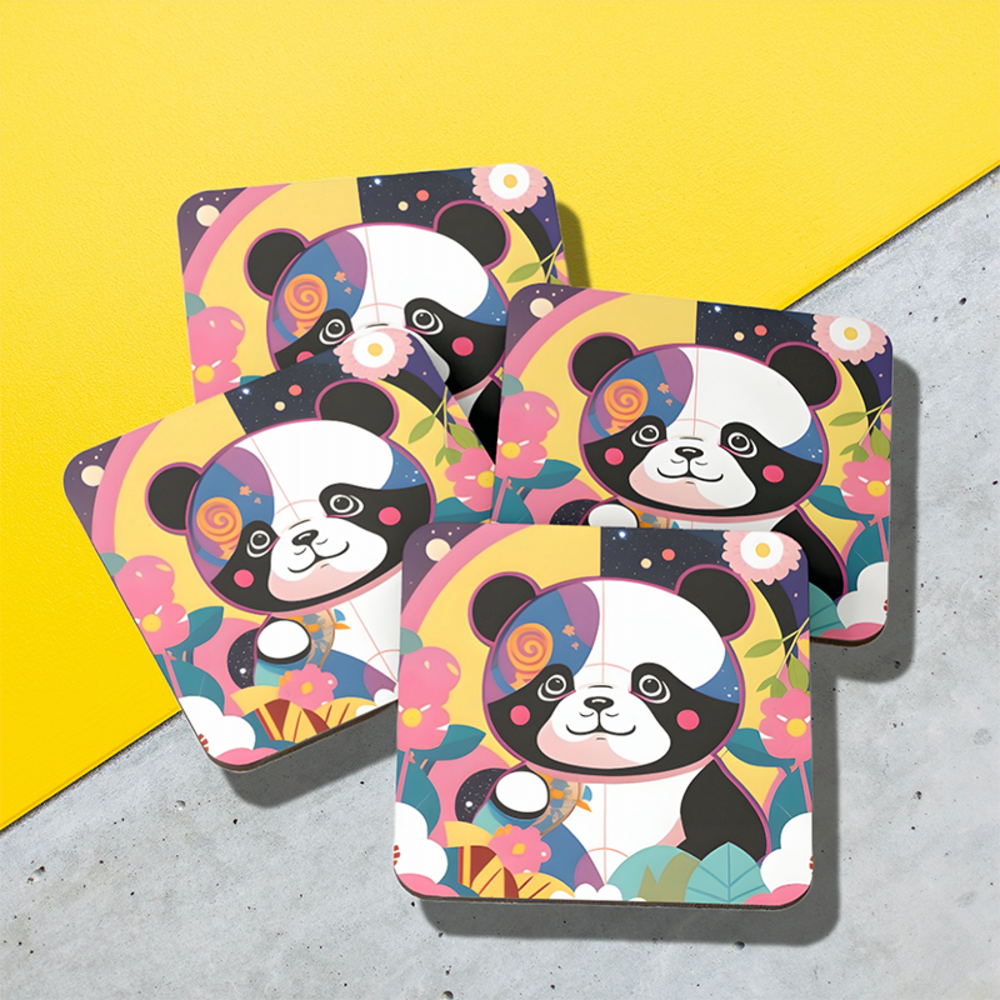 Sevimli Panda Bardak Altlığı