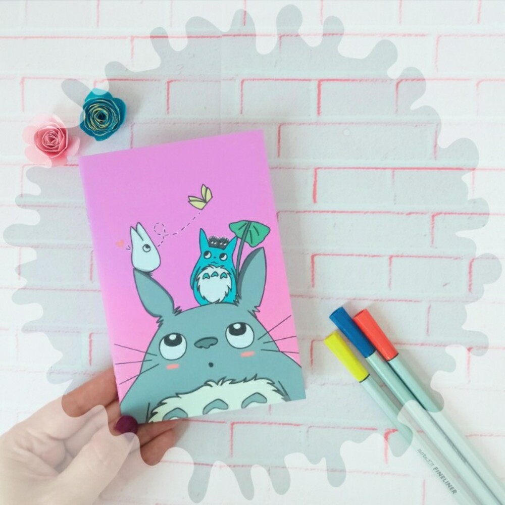 Totoro Çizgisiz Sert Kapaklı  A6 Defter 