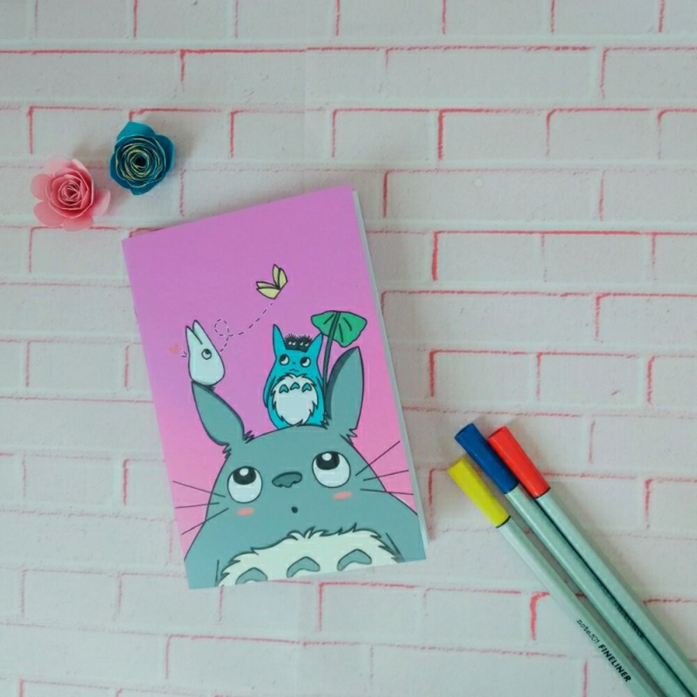 Totoro Çizgisiz Sert Kapaklı  A6 Defter 