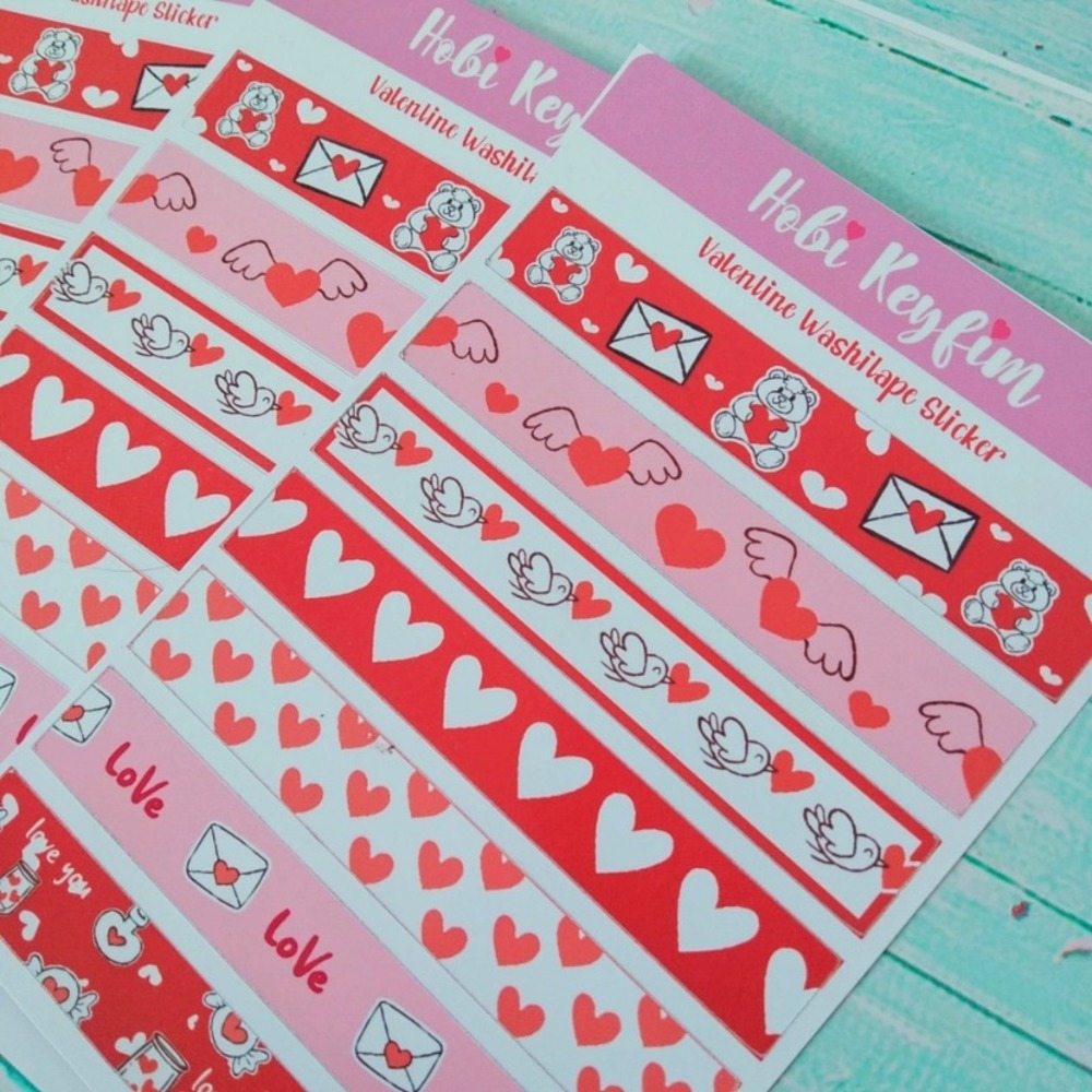 Valentine Day Washi tape Sticker Sheet