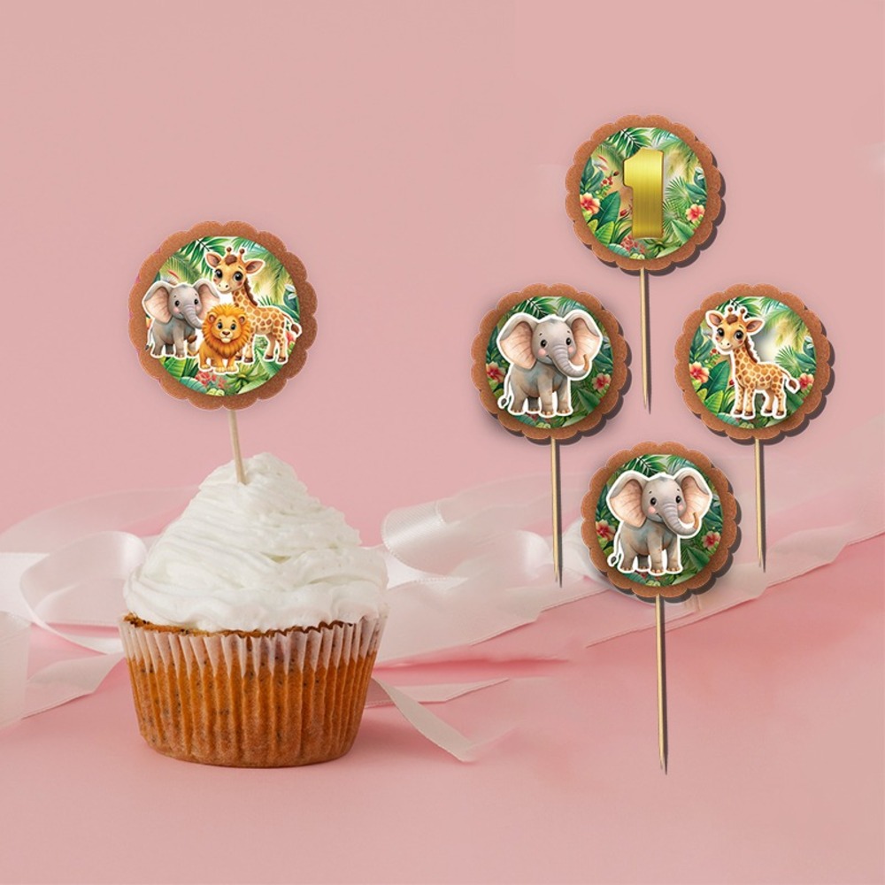 Safari Konseptli Cupcake Süsü
