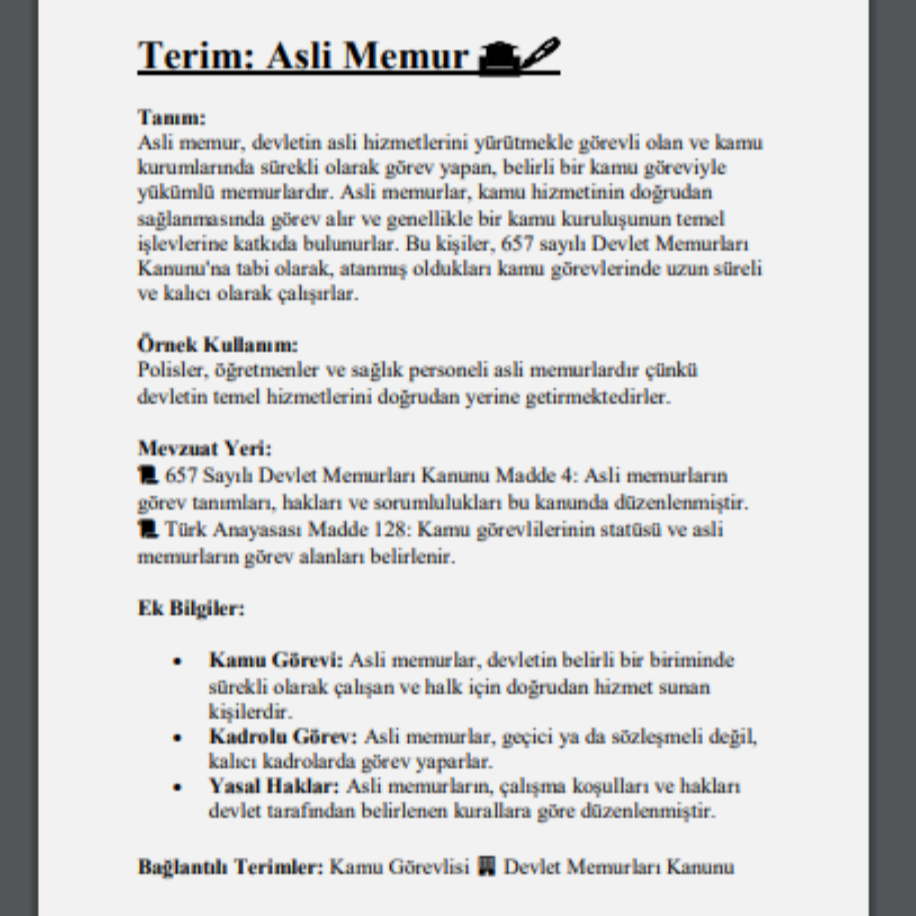 İdare Hukuku Terimler Sözlüğü