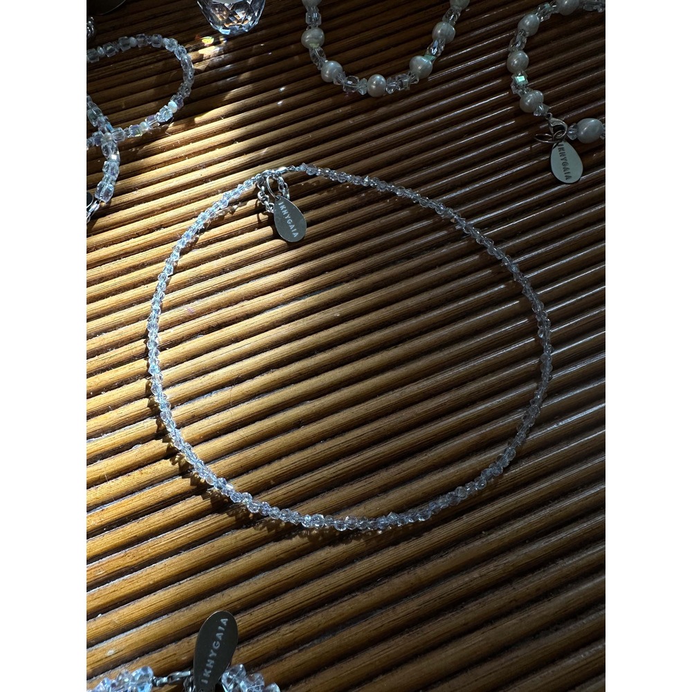 crystal beam | kristal & gümüş kolye | unisex
