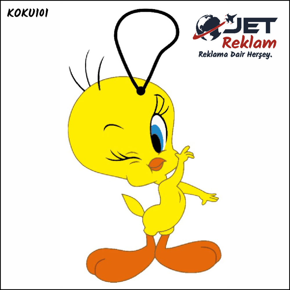 Jethızında Sevimli Tweety Tasarımlı Dekoratif Oto Kokusu