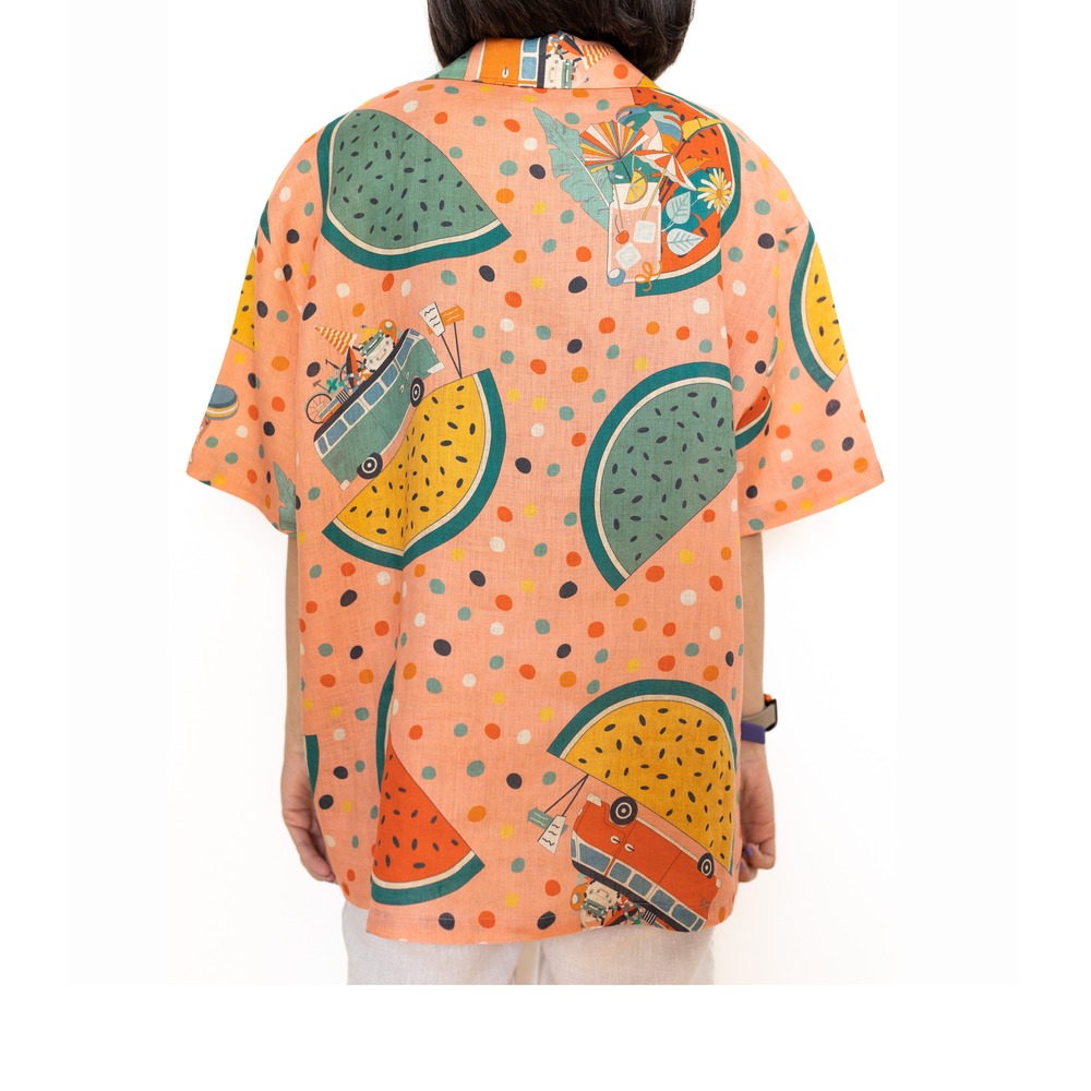 summer vibes linen shirt