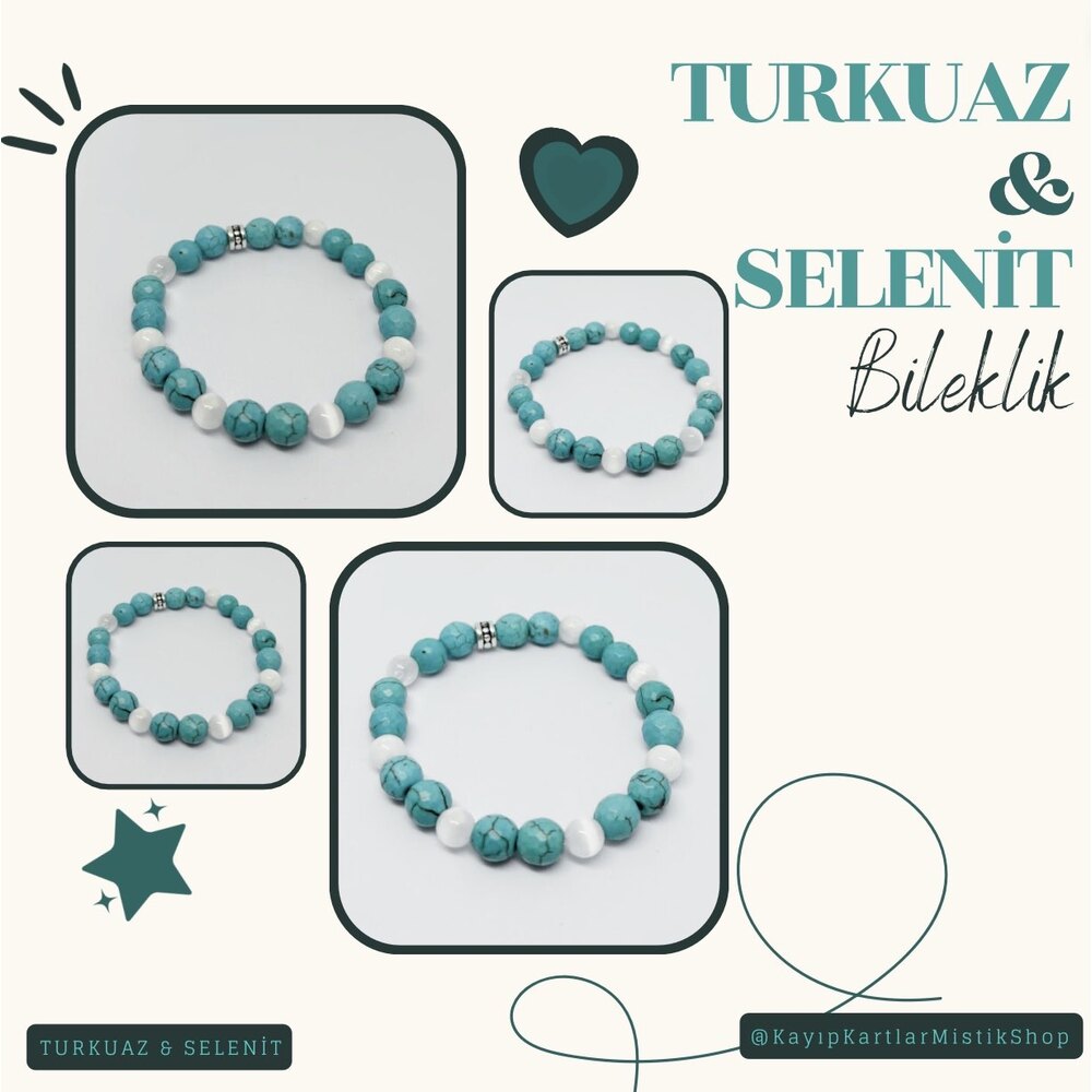 Turkuaz & Selenit Bileklik