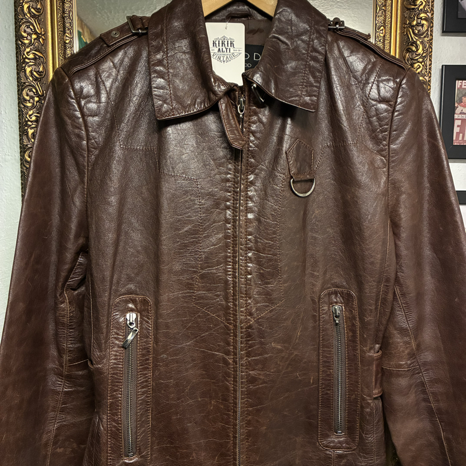 Cookie Leather Jacket | Kırık Altı Vintage