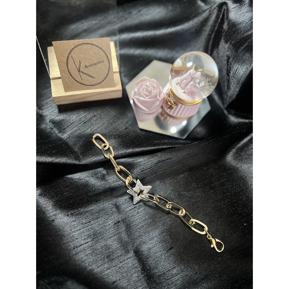 Zirkon Taşlı Yıldız Model Bileklik 