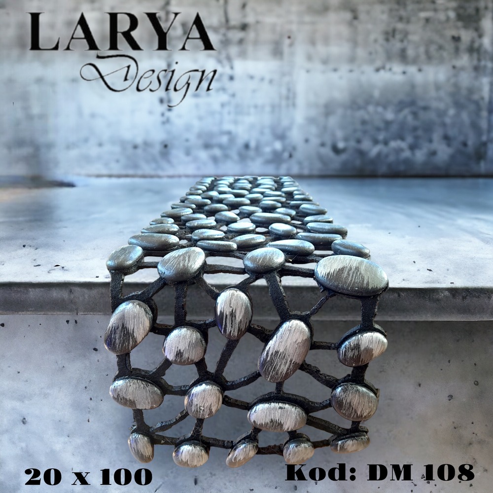 Tasarım Runner Gri Büyük Taş - DM 108