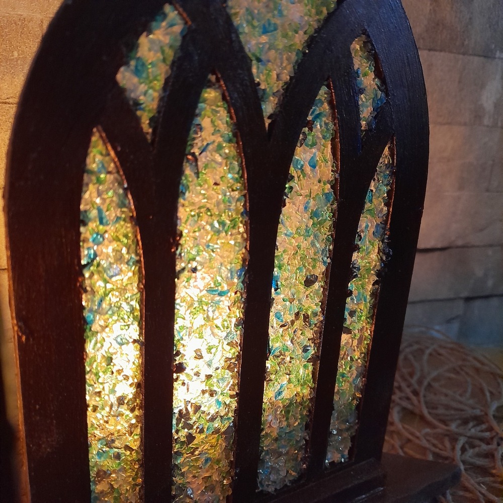 Pencere Tealight Mumluk Kahverengi keskin bitişli