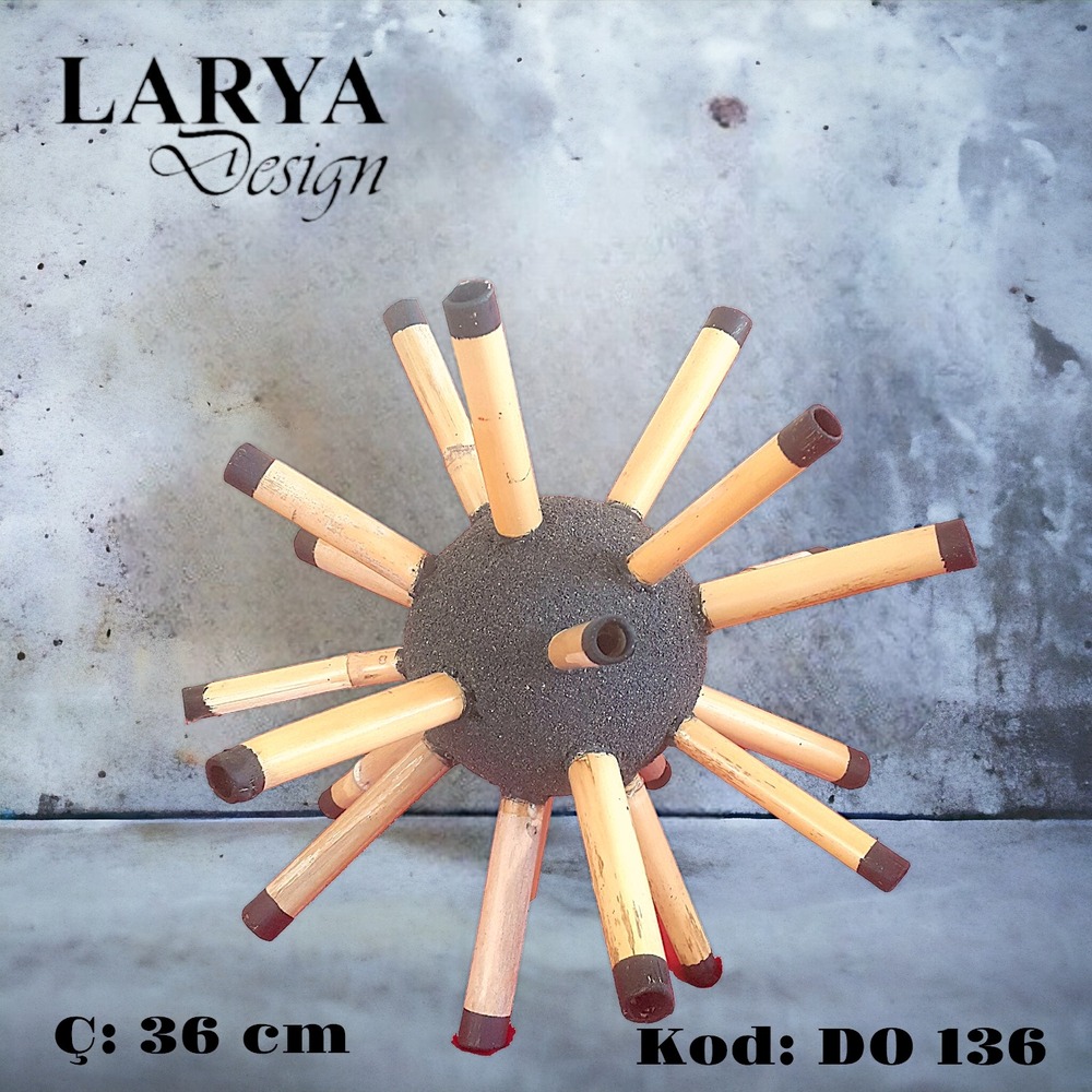 Siyah Bambu Küre Tasarım Ev Aksesuar - DO 136