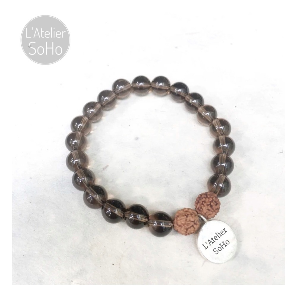 Dumanlı Quartz Mantra Bileklik