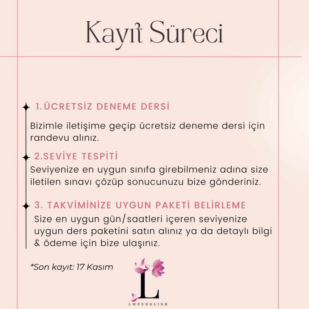 A1 Grup Dersleri (Yetişkin Grubu)