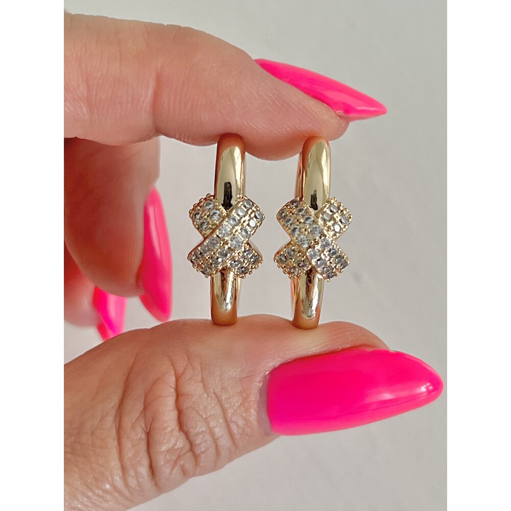 Xoxo Gold Oval Halka Küpe