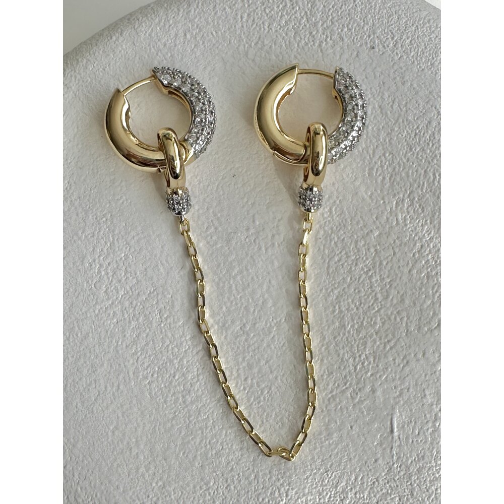 2 Renk Clamp Küpe 