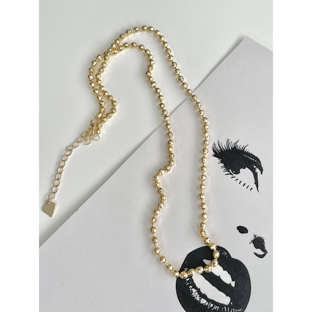 60 cm Gold Top Zincirli Kolye 