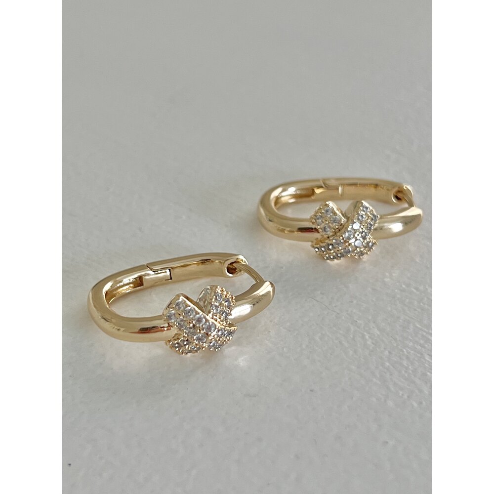 Xoxo Gold Oval Halka Küpe