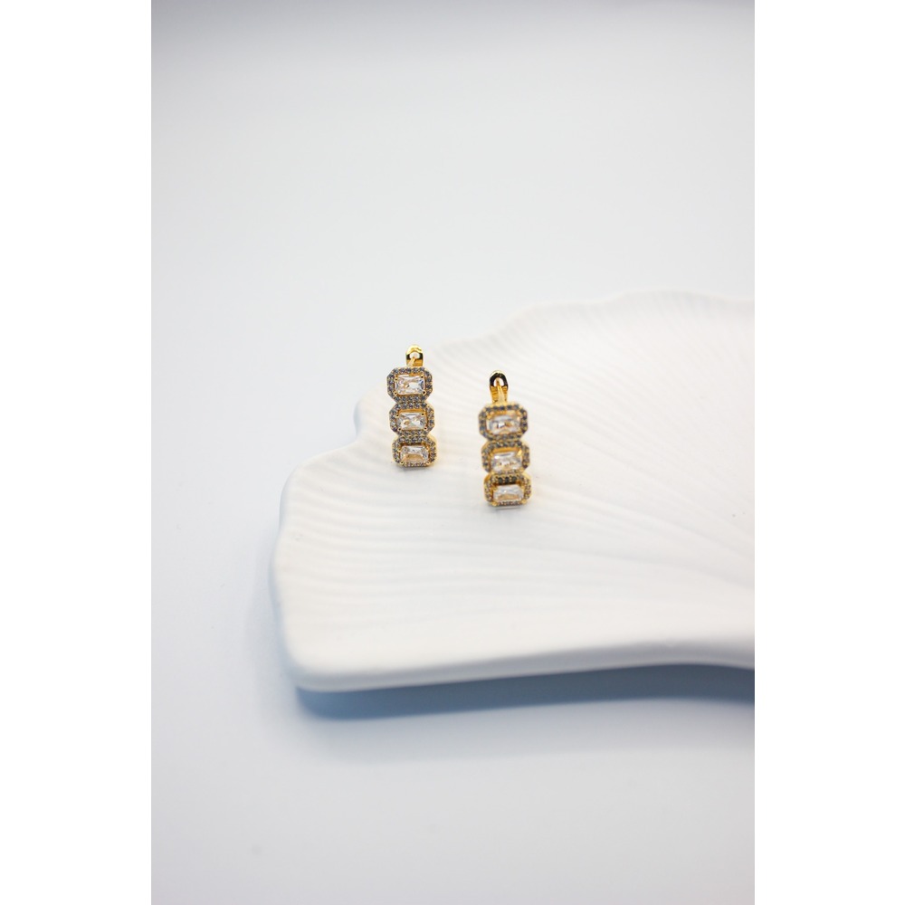 Diamond Steel Earring