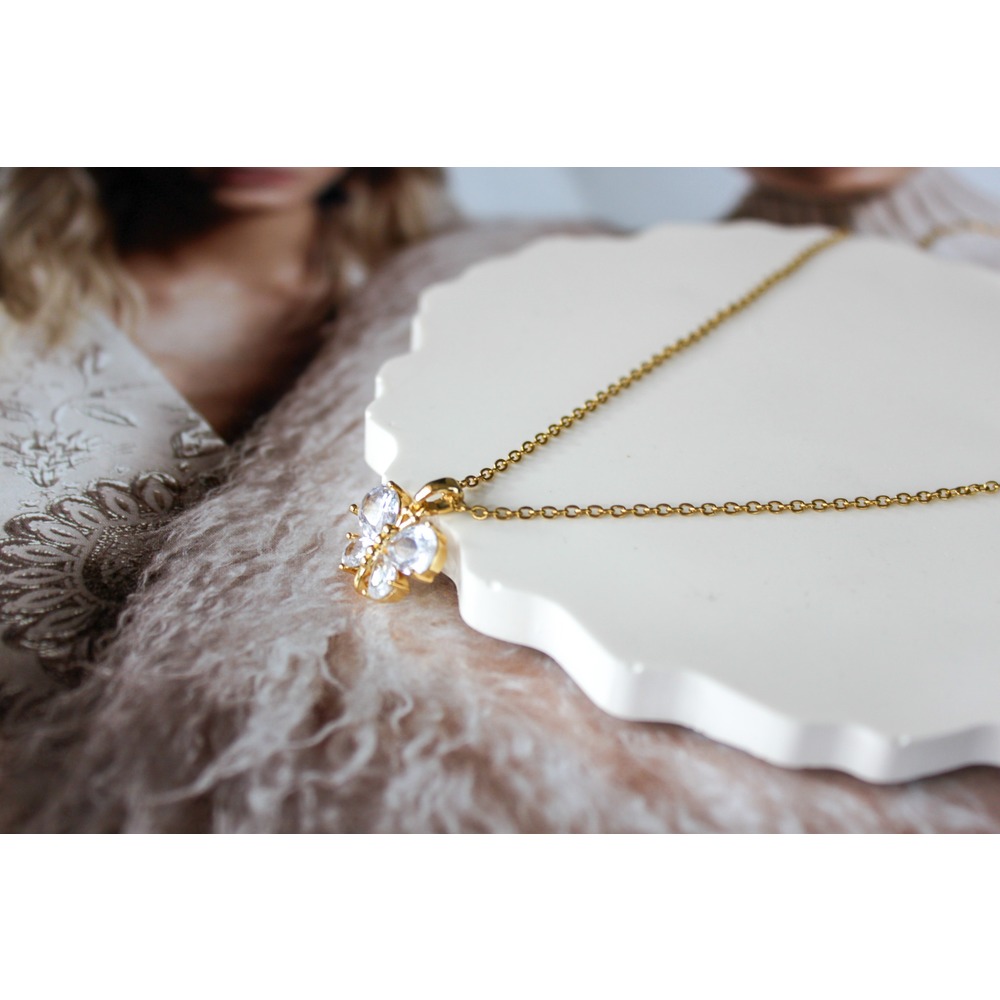 Love Butterfly Steel Necklace