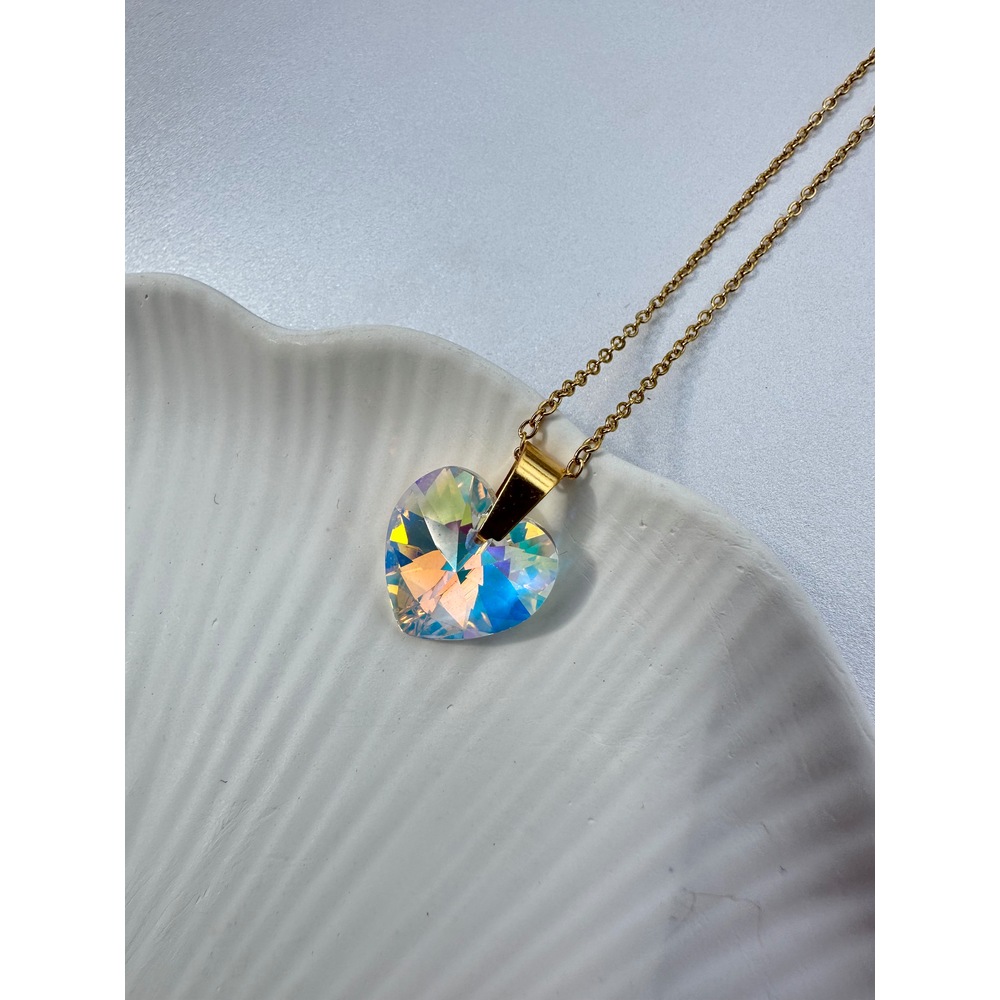 Shine Hearth Steel Necklace