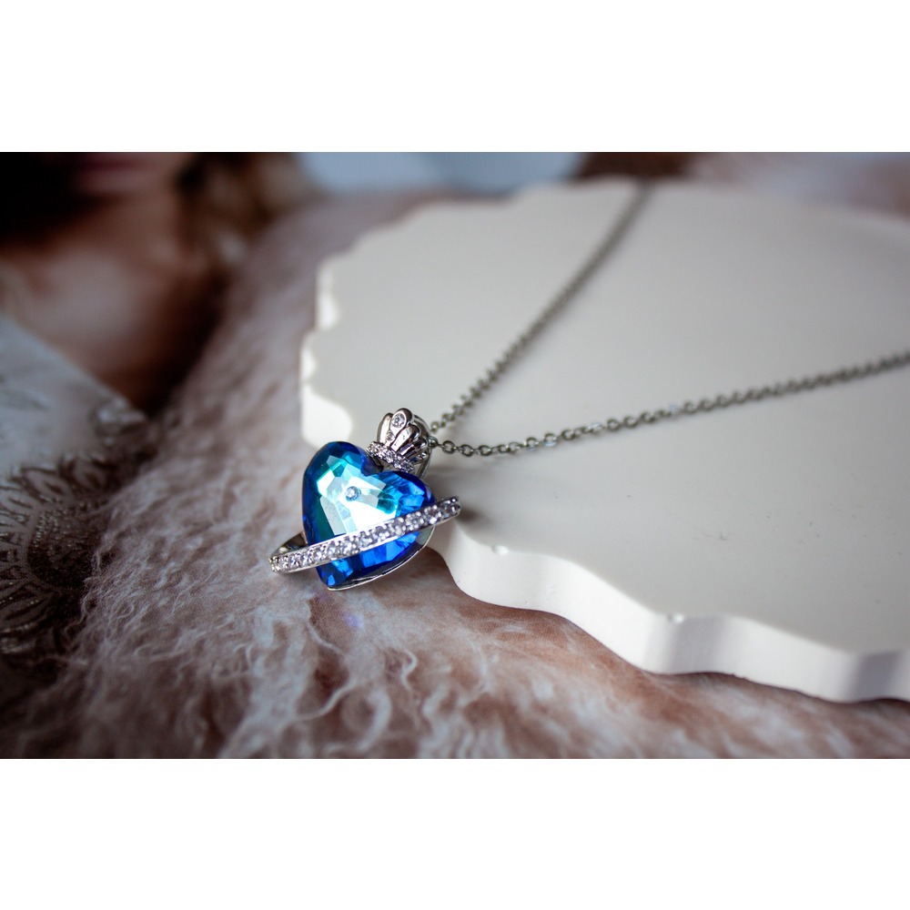 Blue Love Steel Necklace