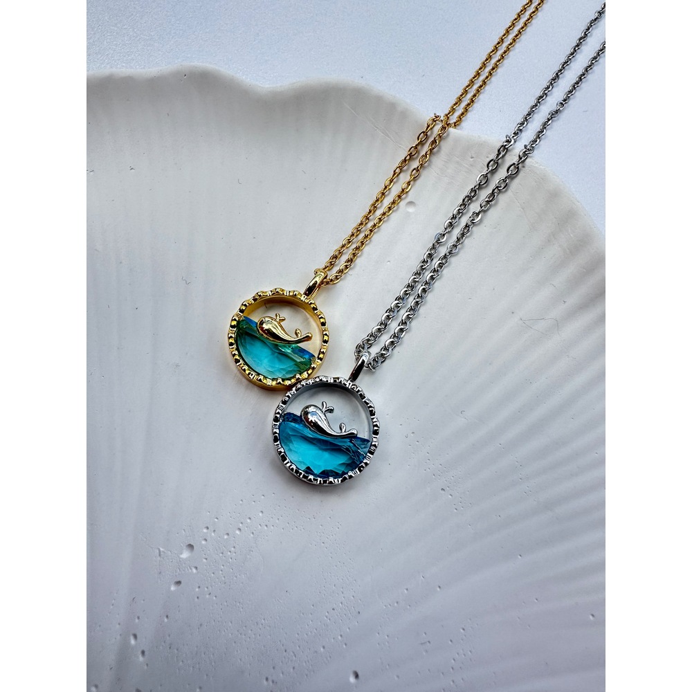 Happy Whale Steel Necklace 