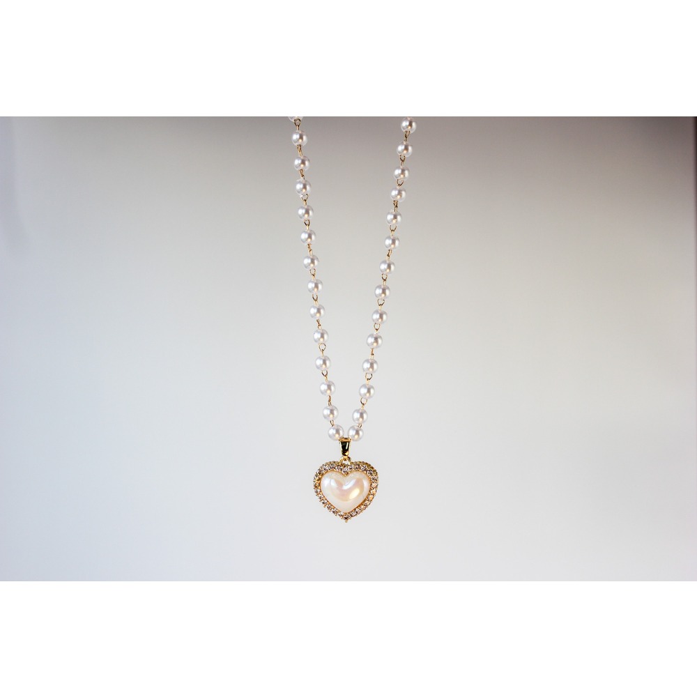 Pearly Love Steel Necklace
