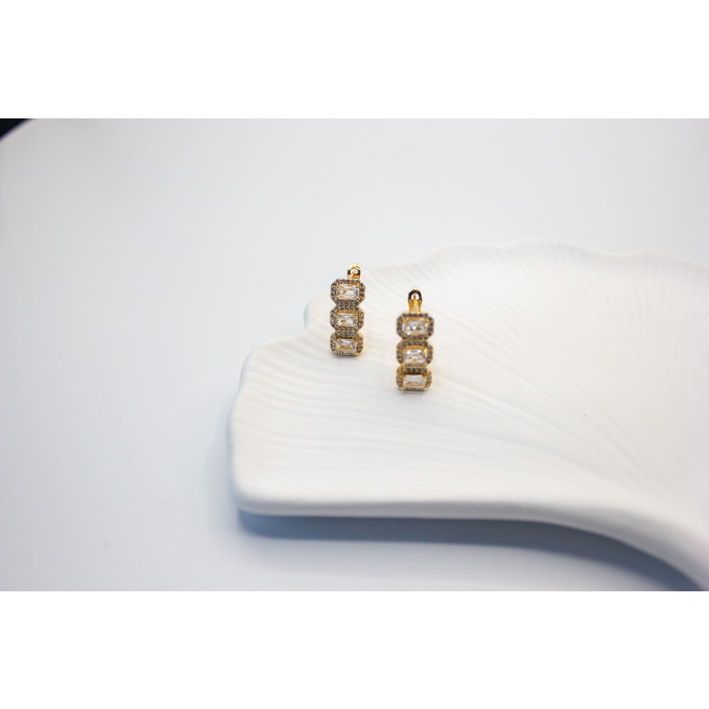 Diamond Steel Earring