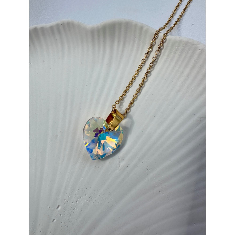 Shine Hearth Steel Necklace