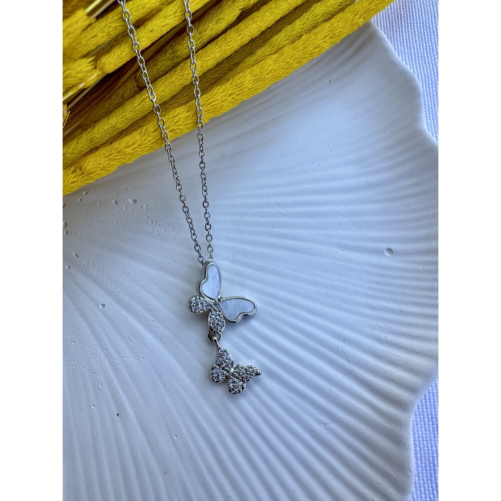 Lovely Butterfly Steel Necklace