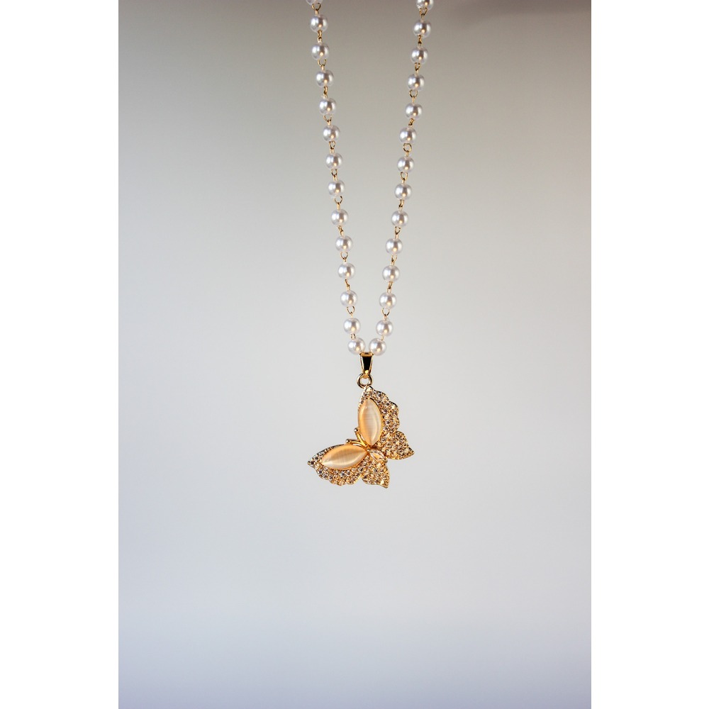 Butterfly  Dt Steel Necklace