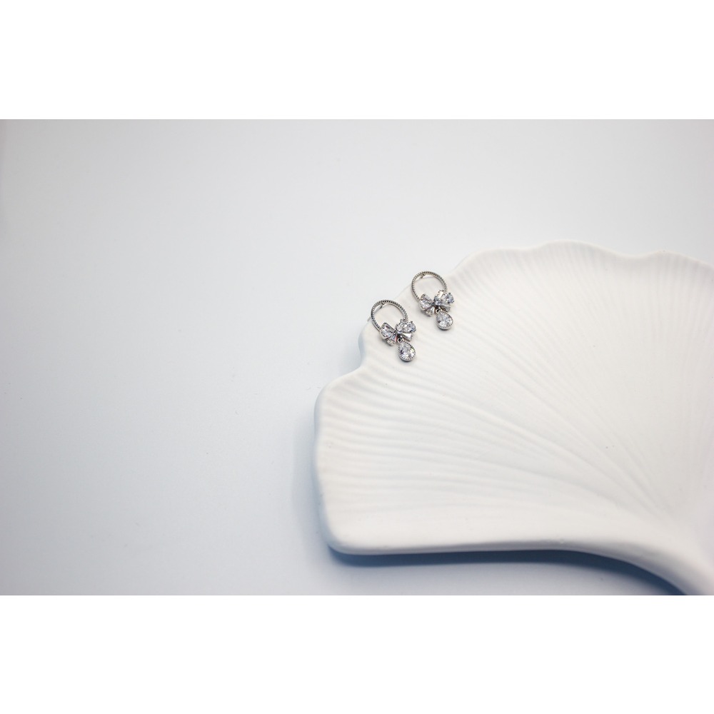 Ribbon Steel Earring