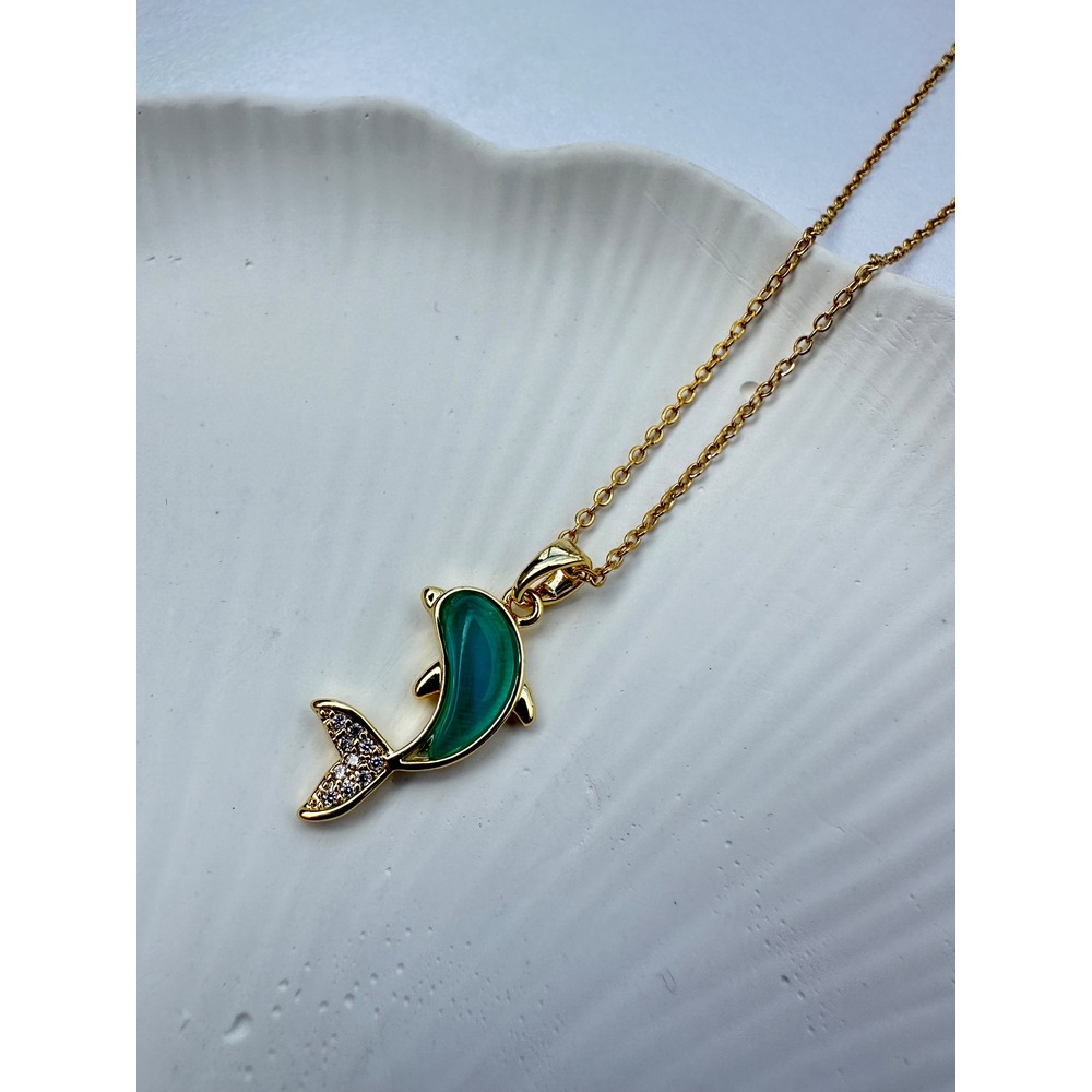 Dolphin Steel Necklace 
