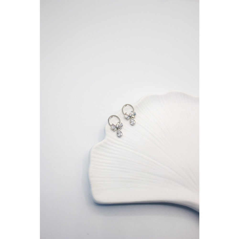 Ribbon Steel Earring
