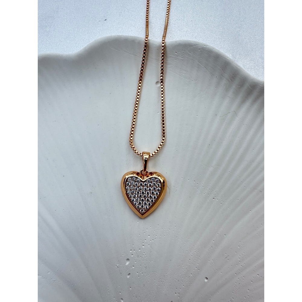 Swarovnski Hearth Steel Necklace