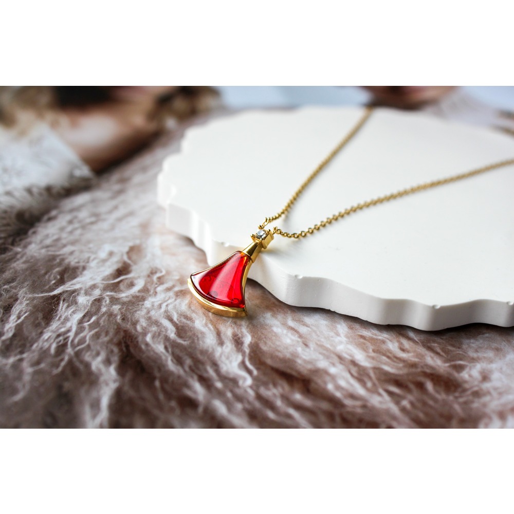 Red Skirt Steel Necklace