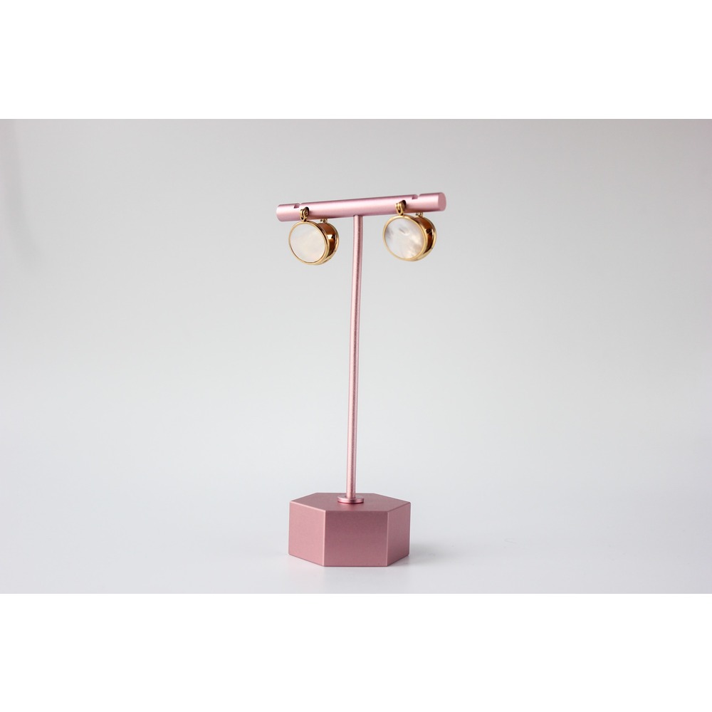 Nacreous Steel Earring