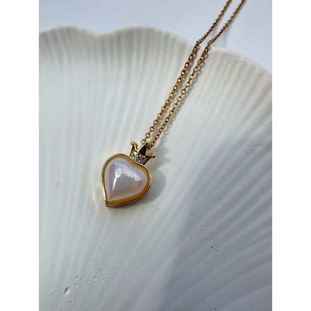 Pearly Love Steel Necklace
