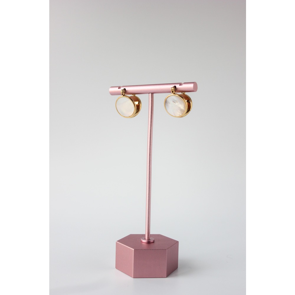 Nacreous Steel Earring