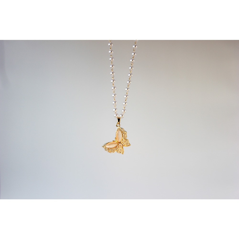 Butterfly  Dt Steel Necklace