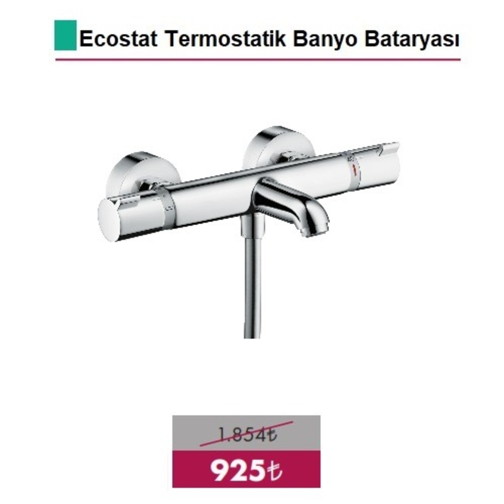 HANSGROHE Ecostat Termostatik Banyo Bataryası - 13114000