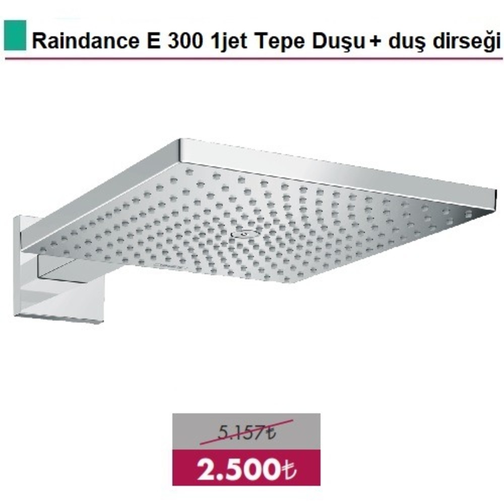 HANSGROHE Raindance E Tepe Duşu + Duş dirseği - 26238000