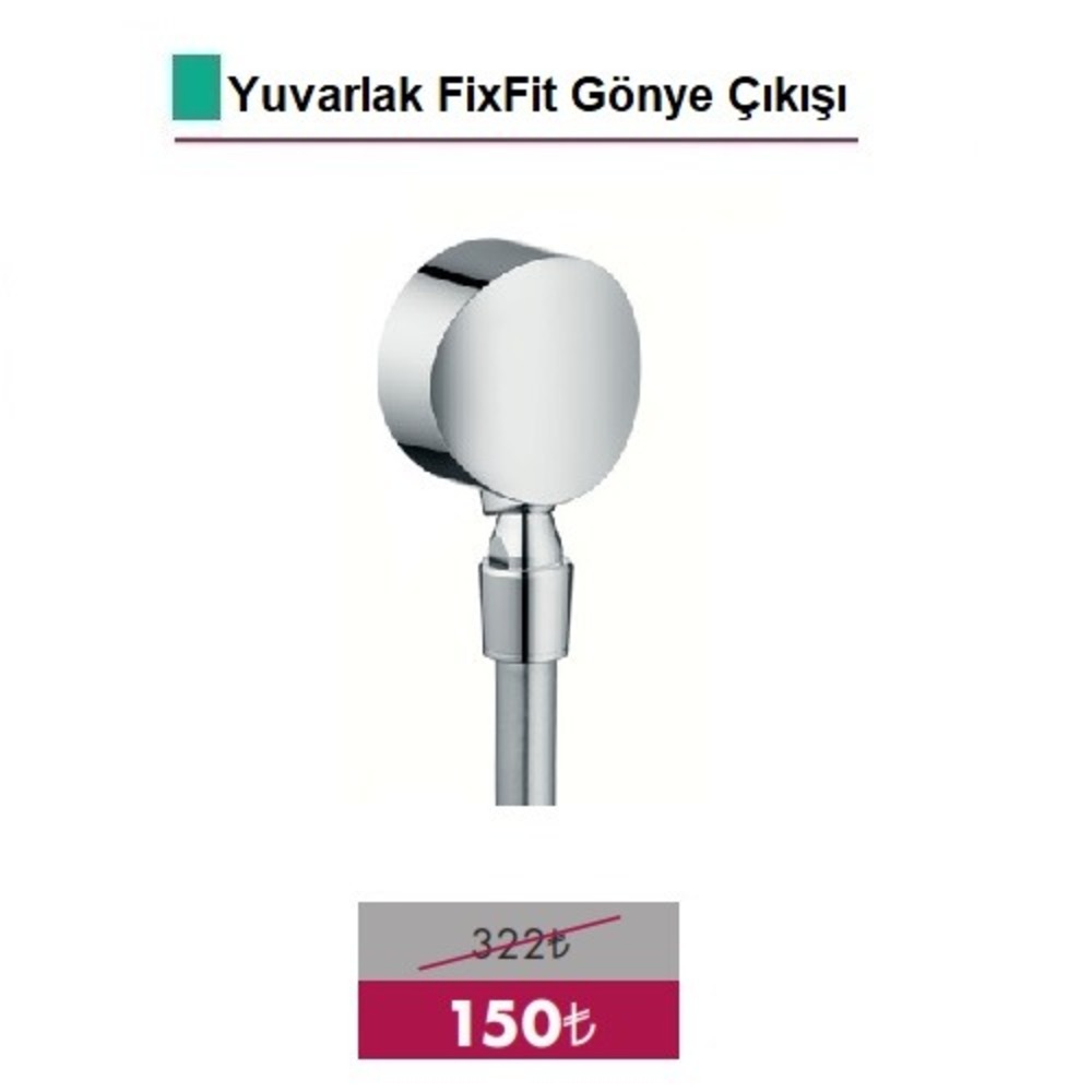 HANSGROHE Yuvarlak FixFit Gönye Çıkış - (27506000)