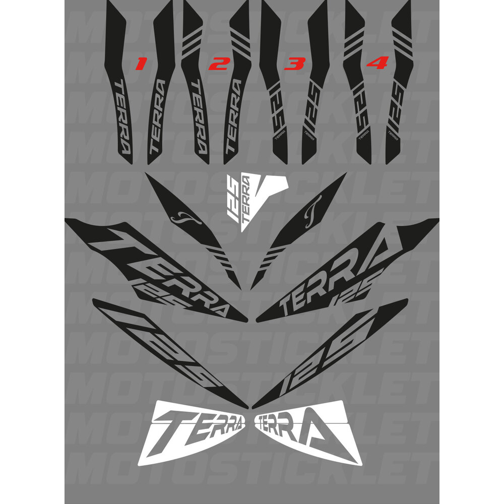 Three Wheel Full Set Sticker Design FULL SET STİCKER TERRA | MOTOSTİCKLET