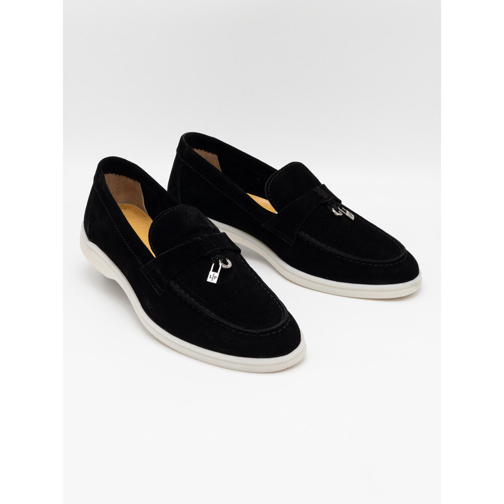 Hakiki Süet Deri Loro Piana Siyah Süet | Martini Premium Men Shoes