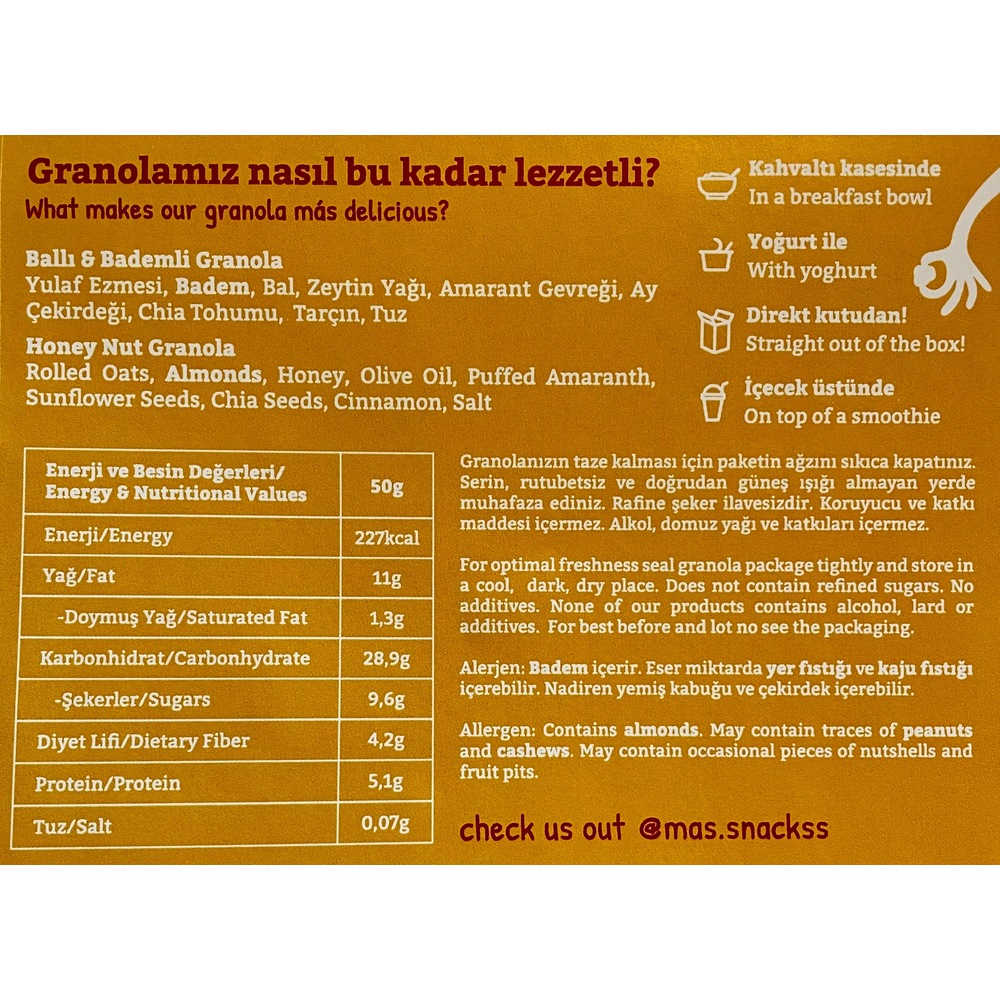 Honey nut granola