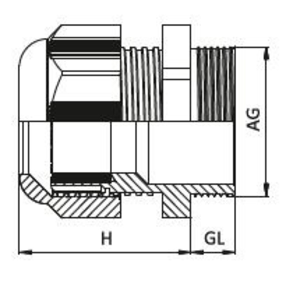 ORTAÇ PG 11 Plastik Rakor - ORG 03 RAL 7001 GRİ - 1 ADET